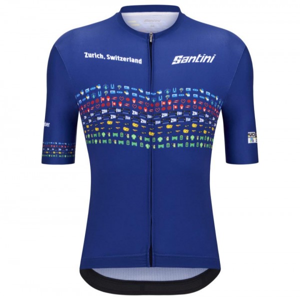 Herren Zurich 2024 Santini UCI Masters Weltmeister trikot-Blau