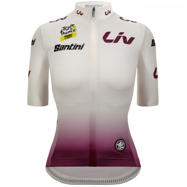 Damen Tour de France 2024 Fan Line Weisse frau trikot