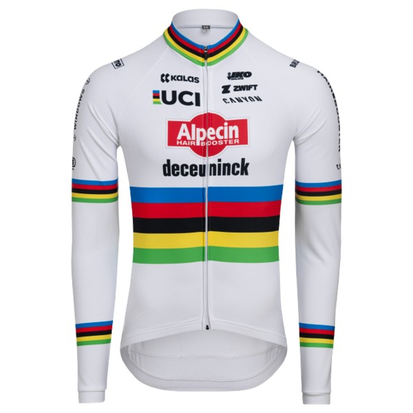 Herren Alpecin Deceuninck 2024 lang arm trikot-WC