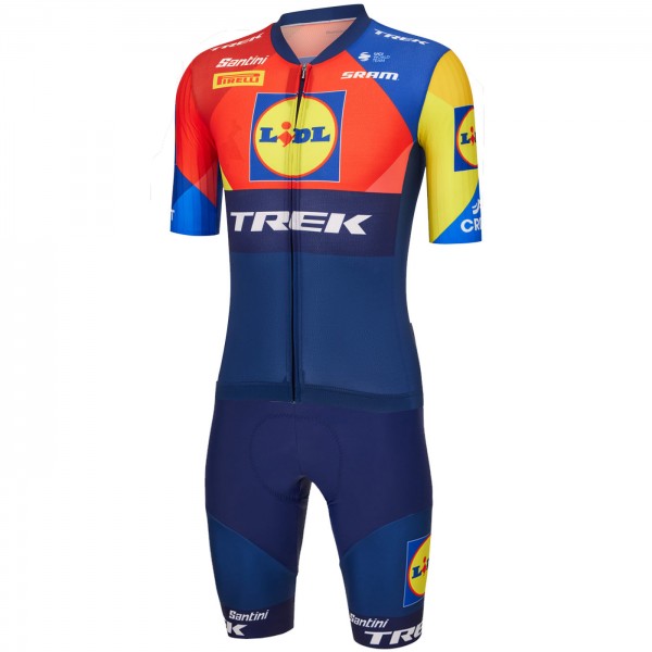 Herren Santini Lidl Trek 2025 Aero Roadsuit einteiler
