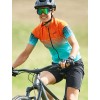 Cross Lady Radtrikot Damen kurzarm türkis/orange (E22-4180)