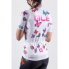 ALE BUTTERFLY LADY Radtrikot Damen kurzarm weiß