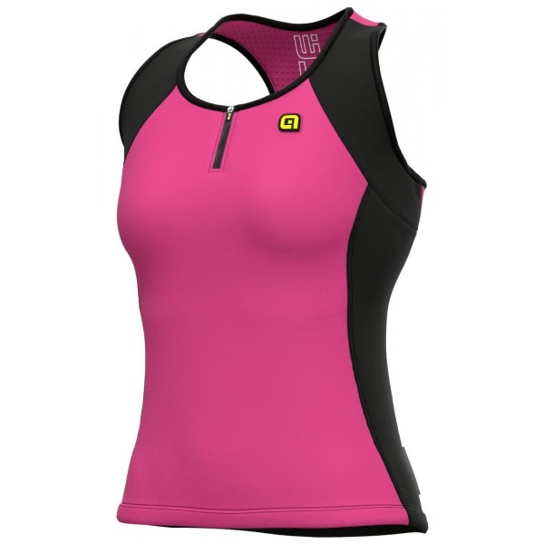 ALE COLOR BLOCK LADY TOP Radtrikot Damen ärmellos pink E22