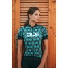 ALE GARDA LADY Radtrikot Damen kurzarm schwarz/celeste