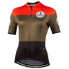 GORDONA Radtrikot Damen kurzarm schwarz/olivgrün/rot (E21-4120)