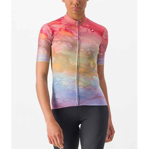 MARMO Radtrikot Damen kurzarm pink-lila (multicolor violet mist)