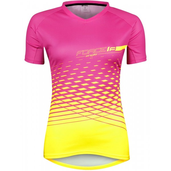 MTB ANGLE Radtrikot Damen kurzarm pink/neongelb (9001531)