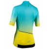 ANTWERP 1920 Radtrikot Damen kurzarm türkis/neongelb (E21-4050)