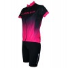 Damen-Radsport-Set (Radtrikot HORIZON+Radhose RAYMAN) pink/schwarz