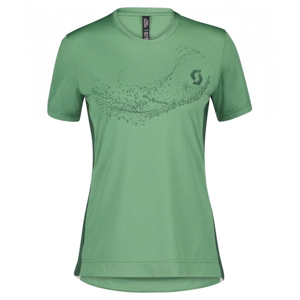TRAIL FLOW Radtrikot Damen kurzarm grün (289437,smoked green/glade green)