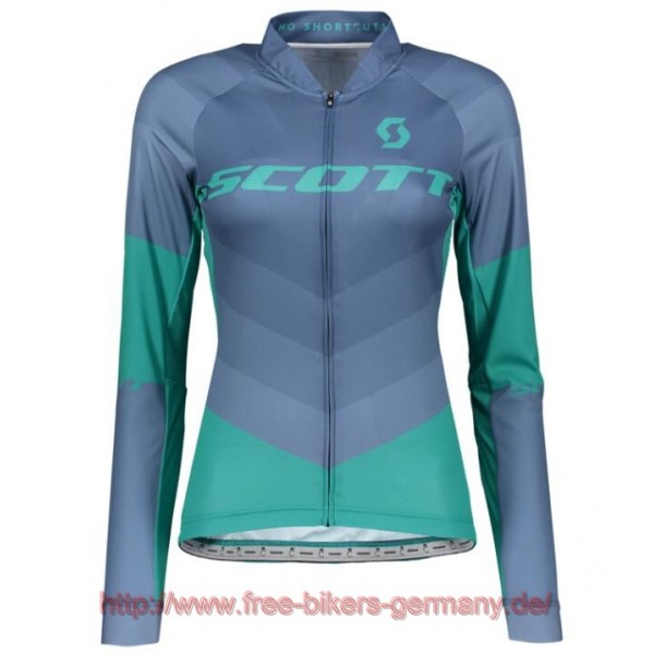 2018 Scott RC PRO ensign blau Damen Fahrradtrikot Langarm