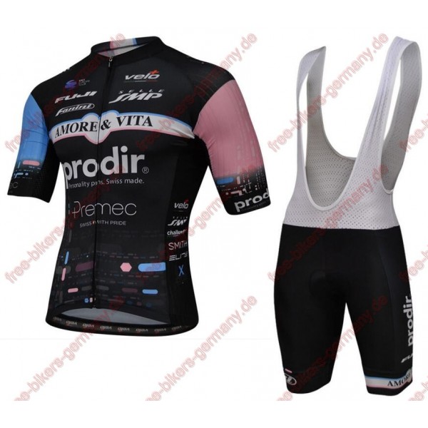 Radsport Amore e Vita-Prodir 2018 Radbekleidung Satz Trikot Kurzarm+Trägerh