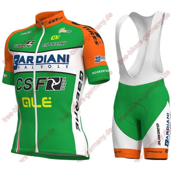 Radsport BARDIANI CSF 2018 Radbekleidung Satz Trikot Kurzarm+Trägerh