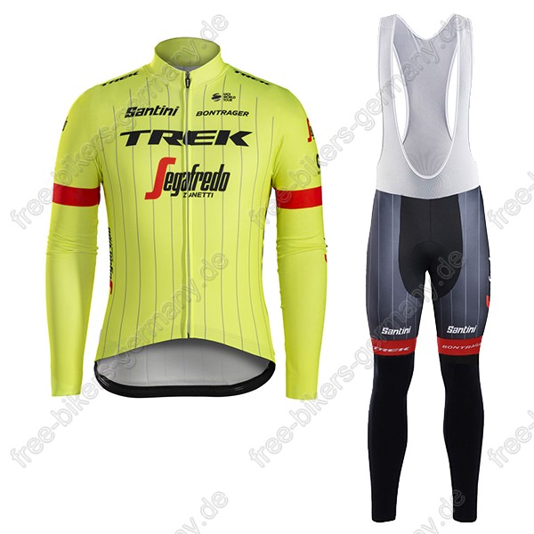 Profiteam 2018 TREK SEGAFREDO Pro gelb Fahrradbekleidung Trikot Langarm+Lang Tr