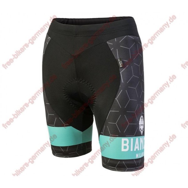 Profiteam 2018 Bianchi Milano Nevola schwarz Damen Radhose Kurz