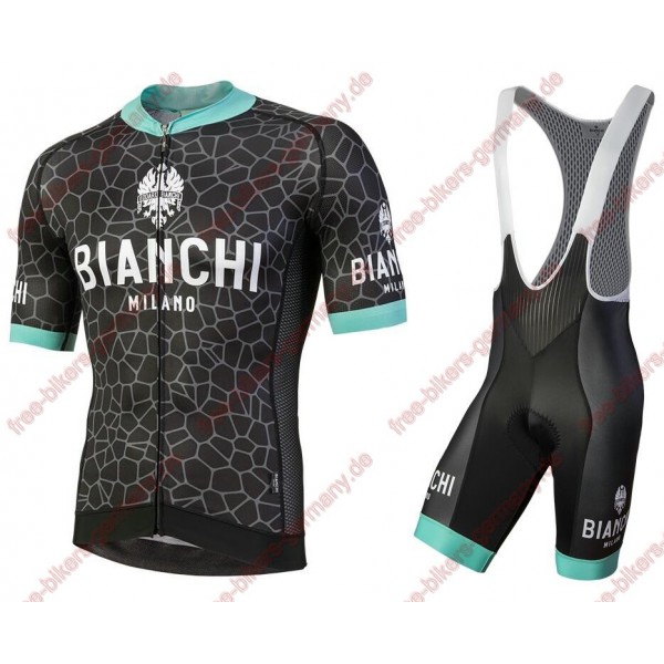 Profiteam 2018 Bianchi Milano Venteno Radbekleidung Satz Trikot Kurzarm+Trägerhosen Sets