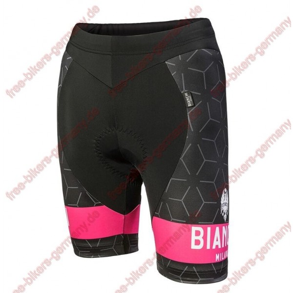Profiteam 2018 Bianchi Milano Nevola schwarz pink Damen Radhose Kurz
