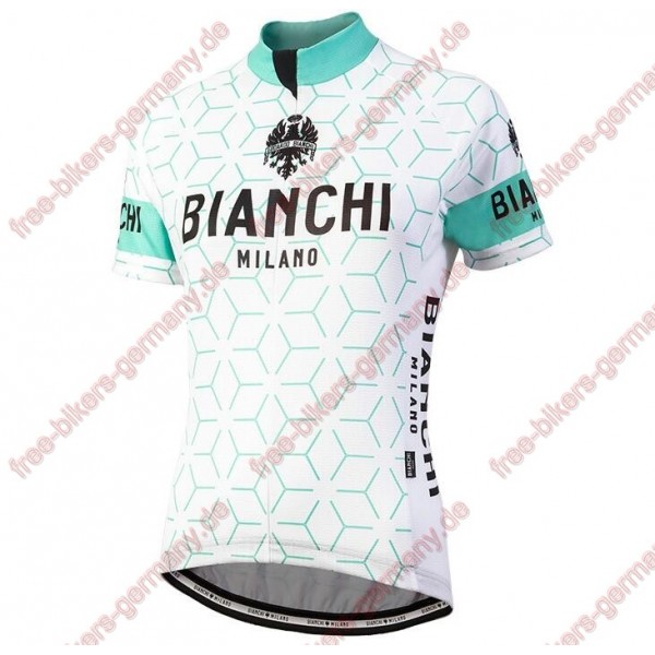 Profiteam 2018 Bianchi Milano Nevola Weiß Damen Trikot Kurzarm