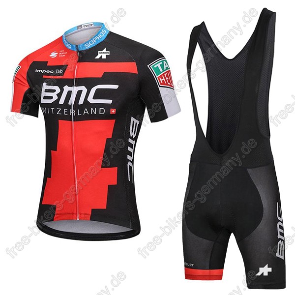 BMC Radbekleidung Satz Trikot Kurzarm+Trägerhosen Set schw