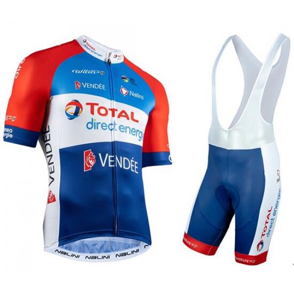 Fahrradbekleidung Radsport 2020 Team Total Direct Energie Radbekleidung Satz Trikot Kurzarm+Trägerhosen Se