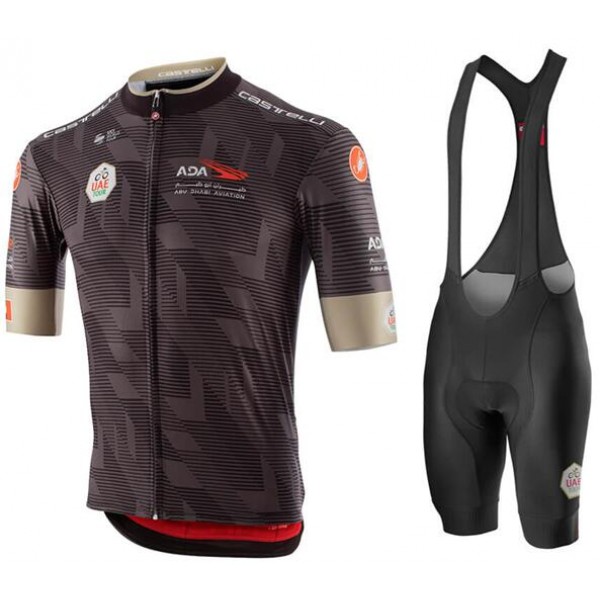 Fahrradbekleidung Radsport 2020 UAE Tour Radbekleidung Satz Trikot Kurzarm+Trägerhosen Set Outlet