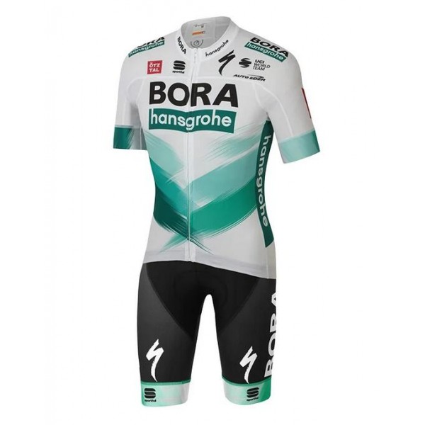 Fahrradbekleidung Radsport 2020 BORA-hansgrohe TDF Radbekleidung Satz Trikot Kurzarm+Trägerhosen Set Outl