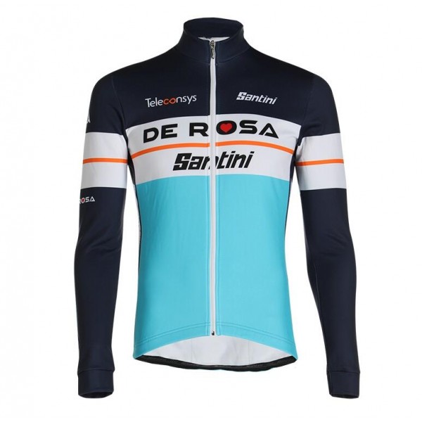 Fahrradbekleidung Radsport 2020 TEAM DE-ROSA SANTINI Trikot Langarm Bl