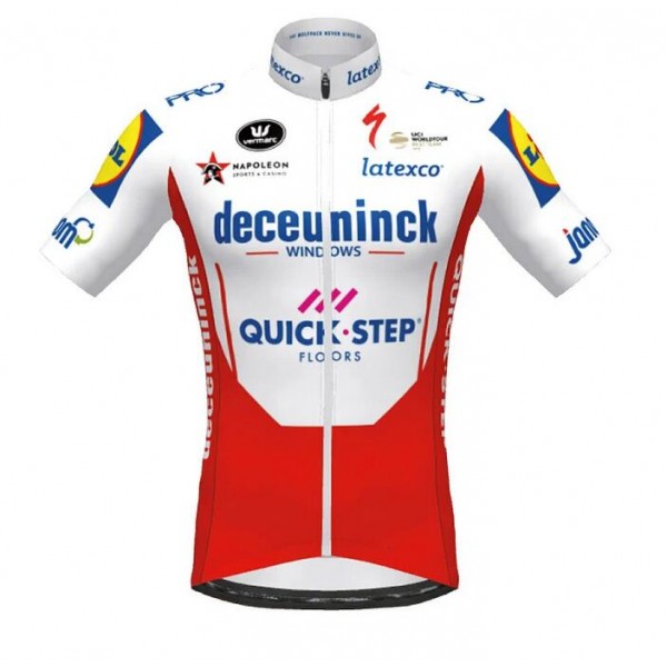 Fahrradbekleidung Radsport 2020 DECEUNINCK QUICK-STEP TdF Trikot Kurzarm Outlet rot We