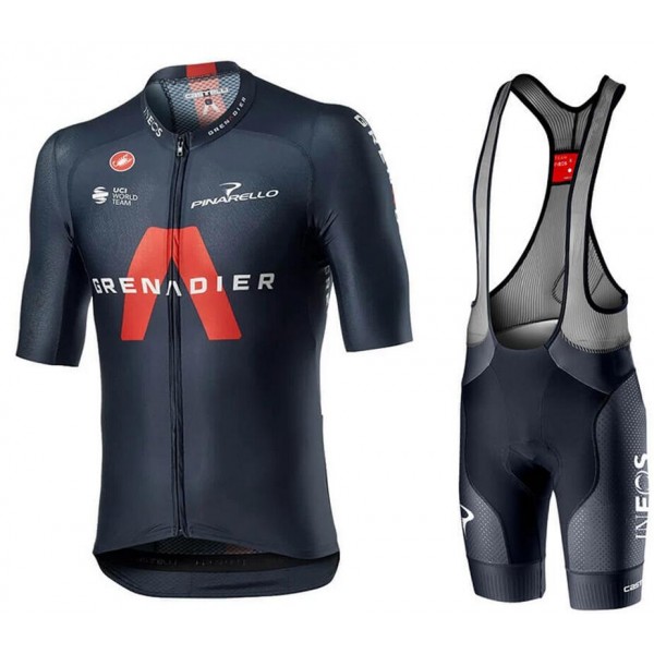 Fahrradbekleidung Radsport 2020 INEOS GRENADIER Aero Race 6.1 Radbekleidung Satz Trikot Kurzarm+Trägerhosen Set Outl