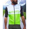 New Classica Radtrikot kurzarm grün/weiß