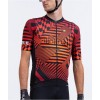 ALE CHECKER Radtrikot kurzarm schwarz/rot