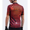 ALE CHECKER Radtrikot kurzarm schwarz/rot