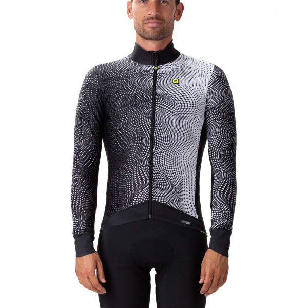 ALE CIRCUS Radtrikot langarm schwarz/weiß