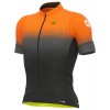 ALE GRADIENT Radtrikot kurzarm schwarz/neonorange