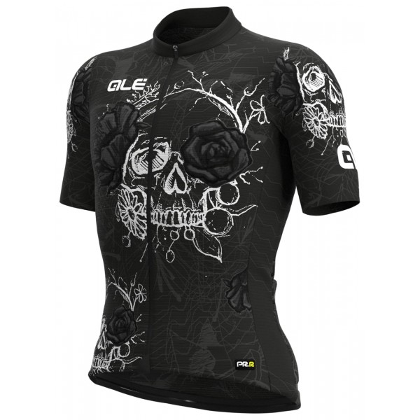 ALE SKULL Radtrikot kurzarm schwarz