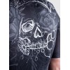 ALE SKULL Radtrikot kurzarm schwarz