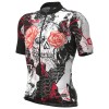 ALE SKULL Radtrikot kurzarm schwarz/weiß