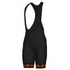 ALE STRADA Trägerhose kurz schwarz/orange