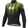 Übergröße ALE THORN Radtrikot langarm schwarz/neongelb
