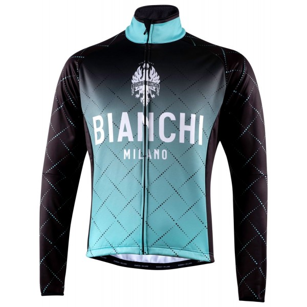 TRAONA Fahrrad Winterjacke schwarz/celeste