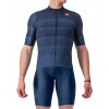 LIVELLI+COMPETIZIONE Radsport-Set (Kurzarmtrikot+Trägerhose) blau