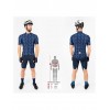 Supercraft Radtrikot kurzarm blau