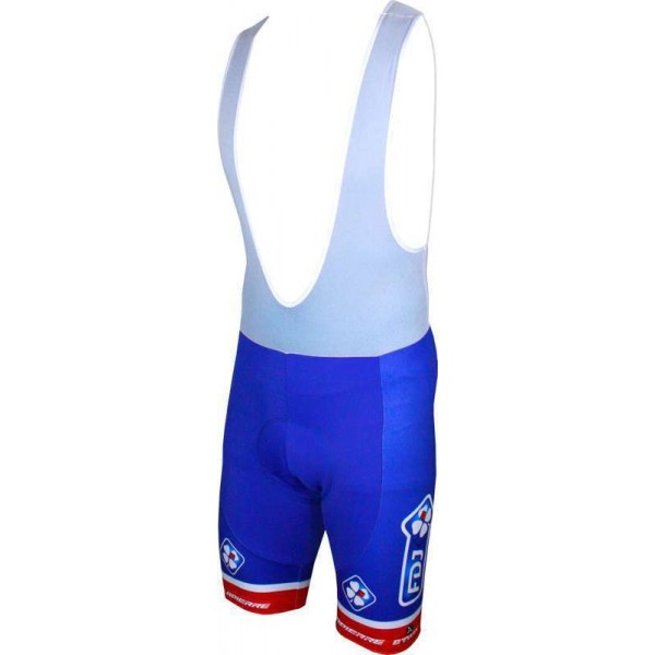FRANCAISE DES JEUX (FDJ) 2016 Trägerhose blau B'TWIN Radsport-Profi-Team