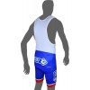 FRANCAISE DES JEUX (FDJ) 2016 Trägerhose blau B'TWIN Radsport-Profi-Team