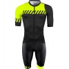 FASHION Radsport-Set (Radtrikot langer RV+Trägerhose) neongelb/schwarz