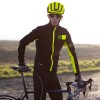 FROST Softshell Fahrradjacke schwarz/neongelb