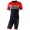 Radsport-Set (Radtrikot BORGO B+Radhose VILLAGGIO B) schwarz/rot