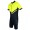 Radsport-Set (Radtrikot VENDETTA+Radhose DYNAMITE) schwarz/neongelb