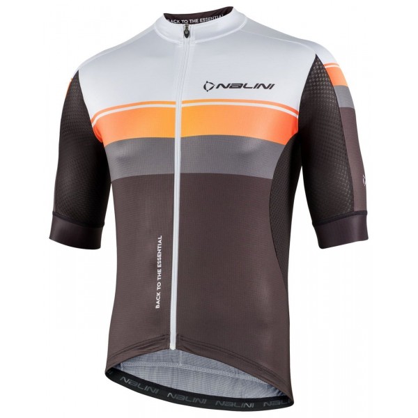 New Speed Radtrikot kurzarm grau/orange/weiß