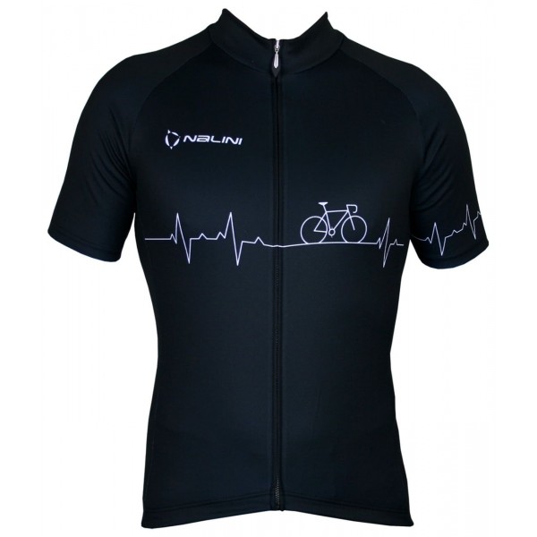 Übergröße Pulse Jersey Radtrikot kurzarm schwarz